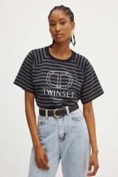 Twinset tricou femei, culoarea negru, 242TP2330 9BYH-TSD0TK_99A