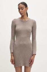 ANSWEAR rochie culoarea maro, mini, evazată BMYH-SSD07S_82X (18105.IKK)