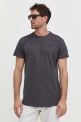 G-Star Raw tricou din bumbac barbati, culoarea gri, neted PPYH-TSM1ES_90Y (D16396.D565)