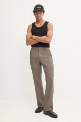 Nanushka pantaloni de lana LOIC culoarea gri, drept, NM24PFPA02093 9BYH-SPM0U3_90X