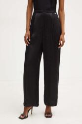 Giorgio Armani pantaloni femei, culoarea negru, drept, high waist, 6DYP19 YN3VZ 9BYH-SPD04I_99X