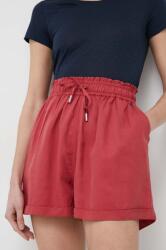 Pepe Jeans pantaloni scurti femei, culoarea rosu, neted, high waist PPYX-SZD07B_33X (PL801025.217)