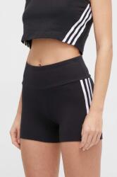 adidas Originals pantaloni scurți femei, culoarea negru, cu model, high waist IP2980 PPYH-SZD02W_99X