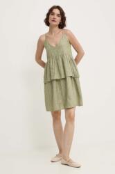 ANSWEAR rochie din in culoarea verde, mini, evazati BMYH-SSD00T_87X