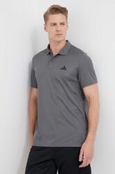 adidas Performance polo de antrenament Train Essentials culoarea gri, neted 9BYX-POM031_90X (IB1066)