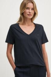 Tommy Hilfiger tricou din bumbac femei, culoarea albastru marin, WW0WW44177 9BYH-TSD14N_59X