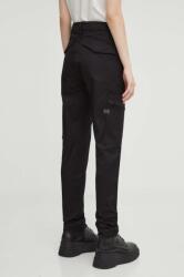 G-Star Raw pantaloni femei, culoarea negru, mulata, high waist PPYH-SPD02T_99X (D23572.C072)