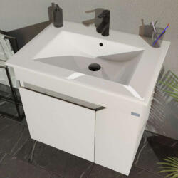 TMP cabinets VISION 60 fali függesztett fürdőszobai bútor - SKY E-8099-60 porcelán mosdóval - 61 x 46 cm (83401170) - pepita