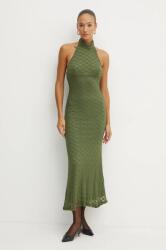 Bardot rochie OLA culoarea verde, maxi, mulata, 59403DB 9BYH-SUD166_77X