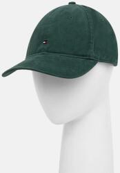 Tommy Hilfiger șapcă de baseball din bumbac culoarea verde, neted, AM0AM12531 9BYH-CAM01I_67X