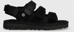 Ugg sandale din piele intoarsa Goldencoast Multistrap barbati, culoarea negru, 1153095 PPYH-OBM1FY_99X