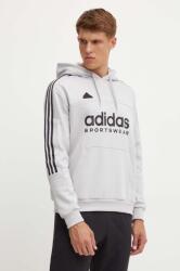 Adidas bluza Tiro barbati, culoarea gri, cu glugă, cu imprimeu, IW5939 9BYH-BLM082_09X (IW5939)