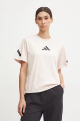 adidas tricou din bumbac ZNE femei, culoarea roz, JF4781 9BYH-TSD133_03X