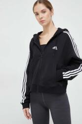 Adidas bluză femei, culoarea negru, cu glugă, cu imprimeu IC8781 PPYX-BLD0CS_99X (IC8781)