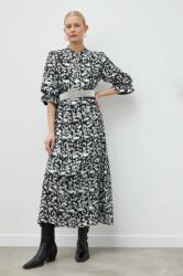 Bruuns Bazaar rochie culoarea negru, midi, dreaptă PPYX-SUD05L_99X (BBW3129)