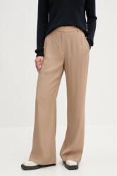 Calvin Klein pantaloni femei, culoarea maro, lat, high waist, K20K207660 9BYH-SPD0Y2_82A (K20K207660)