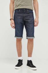 G-Star Raw pantaloni scurti jeans barbati, culoarea albastru marin PPYX-SZM0GI_59X