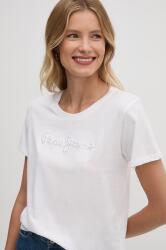 Pepe Jeans tricou din bumbac ESPE femei, culoarea alb, PL505896 9BYH-TSD0OR_00X