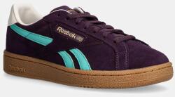 Reebok sneakers din piele intoarsă Club C Grounds Uk culoarea violet, 100201229 9BYH-OBD41N_49X (100201229)