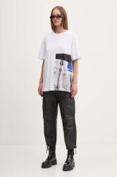 Karl Lagerfeld Jeans tricou din bumbac femei, culoarea alb, 246J1706 9BYH-TSD1BT_00X (246J1706)