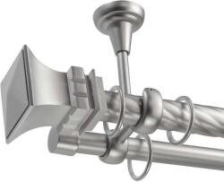  Parga Dupla Galériakarnis - Mennyezeti - 360 cm (PARGA-TWIST-SILVER-02-360)