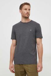 Gant tricou din bumbac culoarea gri, neted 9BYX-TSM0WR_90B (2003184)