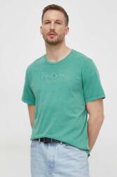 Pepe Jeans tricou din bumbac barbati, culoarea verde, cu imprimeu PPYH-TSM0LI_77X (PM509418)