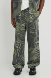 Diesel pantaloni P-GOLD-ZEBRA bărbați, culoarea verde, drept, A12251.0WGAL PPYH-SPM0G0_78X