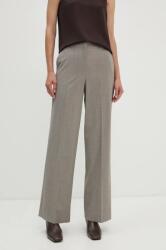 Theory pantaloni de lana culoarea gri, drept, high waist, O0101208 9BYH-SPD0BK_90X