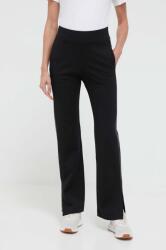 Deha pantaloni femei, culoarea negru, evazati, high waist 9BYX-SPD0LA_99X (D93705.10009)