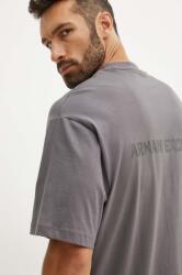 Giorgio Armani tricou din bumbac barbati, culoarea gri, cu imprimeu, 6DZTLS ZJLFZ 9BYH-TSM05M_90X