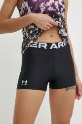 Under Armour pantaloni scurți de antrenament Authentics culoarea negru, cu imprimeu, medium waist PPYH-SZD0M4_99X (1383629)