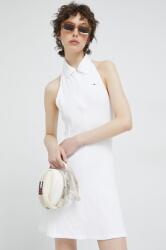 Tommy Hilfiger rochie culoarea alb, mini, evazată PPYX-SUD1PY_00X (DW0DW15356.PPYX)
