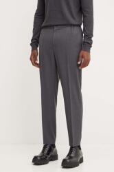 HUGO BOSS pantaloni din lana culoarea gri, mulata, 50524937 9BYH-SPM0HT_90X