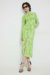 Rotate rochie culoarea verde, maxi, mulata PPYX-SUD294_77X (1000961519)