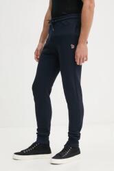 PS Paul Smith pantaloni de trening din bumbac culoarea albastru marin, neted PPYX-SPM0J4_59A