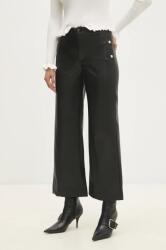 Answear Lab pantaloni femei, culoarea negru, drept, high waist BMYH-SPD041_99X (9237.ILK)