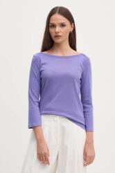 Benetton longsleeve din bumbac culoarea violet PPYH-BUD05J_48X (3GA2E16A1)