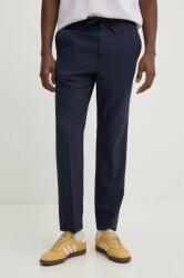 HUGO BOSS pantaloni de lana culoarea albastru marin, drept, 50528340 9BYH-SPM0HY_59X