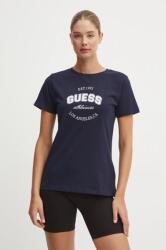 Guess tricou din bumbac RAQUELLE femei, culoarea albastru marin, V4BI17 K8FQ4 9BYH-TSD0UU_59X