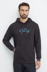 PUMA hanorac de bumbac Classics Play Paris Hoodie barbati, culoarea negru, cu glugă, cu imprimeu, 626766 9BYH-BLM0GZ_99X