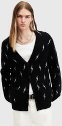 AllSaints cardigan de lana ZAP culoarea negru, M018KB 9BYH-SWM0IU_99X