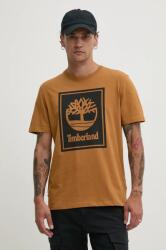 Timberland tricou din bumbac barbati, culoarea maro, cu imprimeu, TB0A5WQQP571 9BYH-TSM1I8_82X