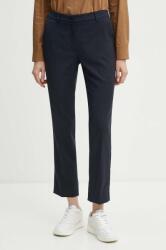 Weekend Max Mara pantaloni de lana culoarea albastru marin, mulata, high waist, 2425136051600 9BYH-SPD041_59X