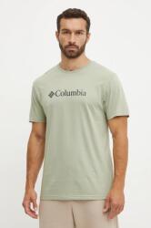 Columbia tricou CSC Basic Logo barbati, culoarea verde, cu imprimeu, 1680053 PPYK-TSM0GD_97A (1680053.)