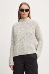 HUGO BOSS pulover din amestec de lana femei, culoarea gri, călduros, cu turtleneck, 50522552 9BYH-SWD12M_90X (50522552)