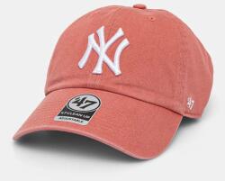 47 brand șapcă de baseball din bumbac MLB New York Yankees culoarea roz, cu imprimeu, B-RGW17GWS-IR 99KK-CAU278_30X (B.RGW17GWS.IR)