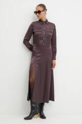 PINKO rochie culoarea maro, maxi, evazată, 104243 A24V 9BYH-SUD07C_89X (104243.A24V)