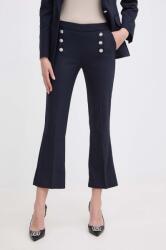 Morgan pantaloni PTACA. F femei, culoarea albastru marin, drept, high waist, PTACA. F PPYH-SPD10G_59X (PTACA.F.MARINE)