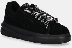 GUESS sneakers din piele intoarsă ELBINA culoarea negru, FLFELB SUE12 9BYH-OBD289_99X